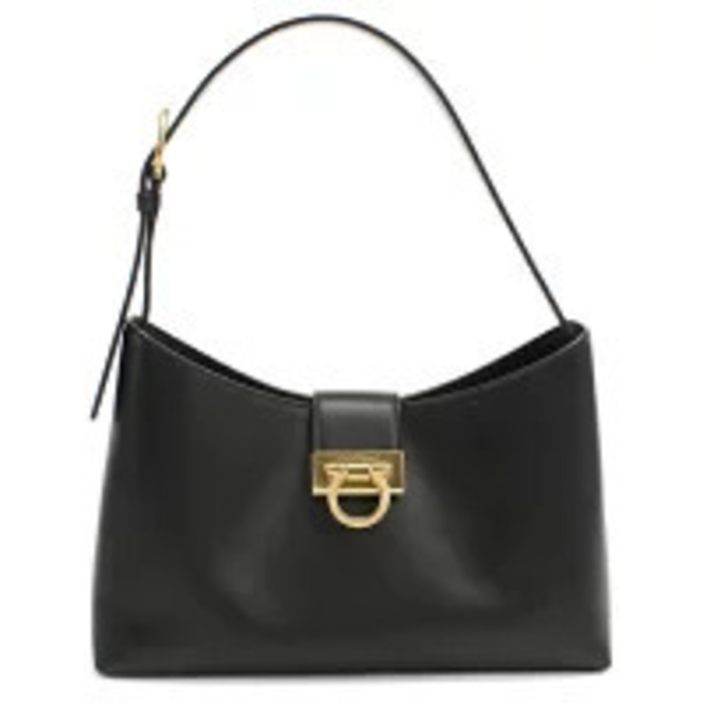 Salvatore Ferragamo Shoulder Bag Gancini One Black Crossbody